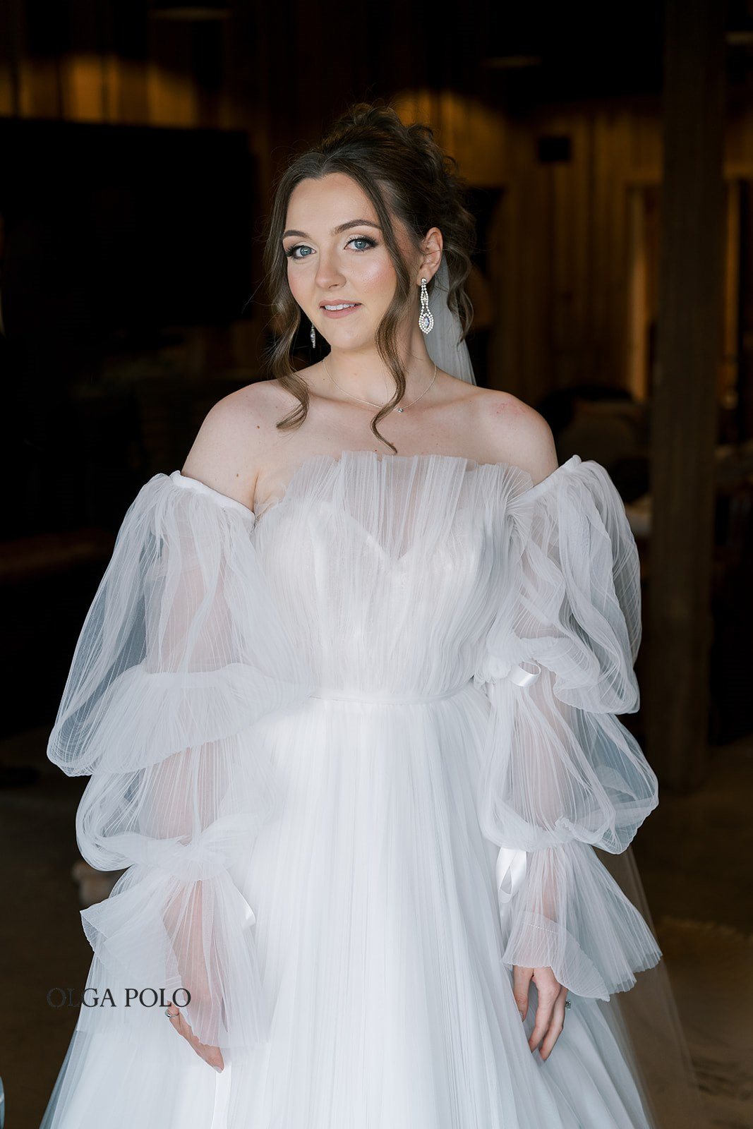 Portrait of Maia in her wedding gown at Boone Valley Farm