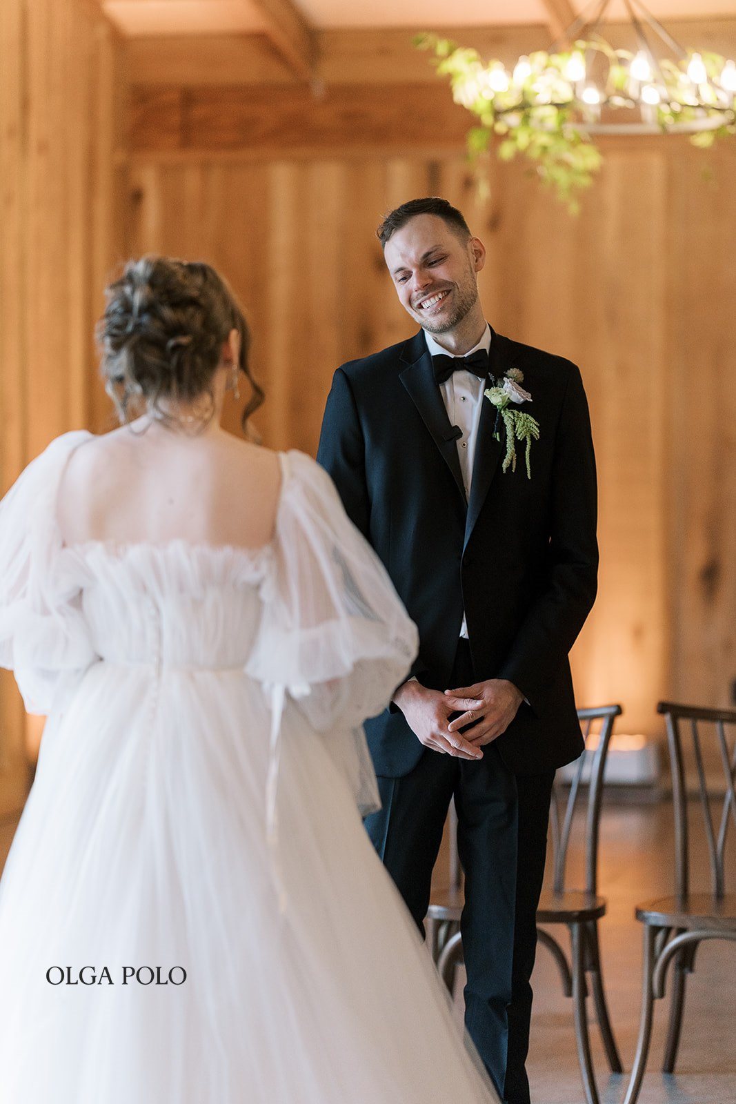 Troy smiling during his first look with Maia