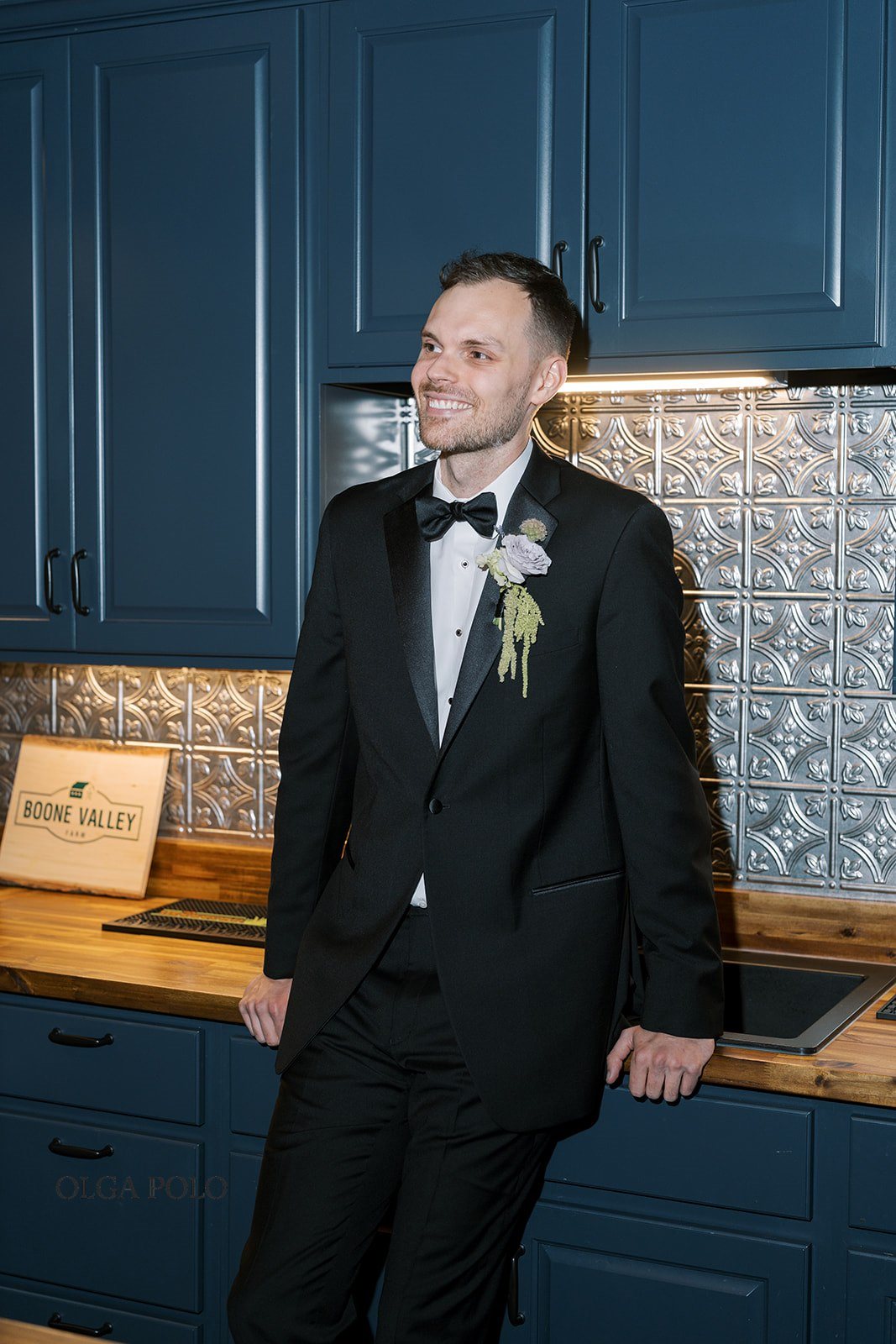 Portrait of Troy during wedding-day preparations