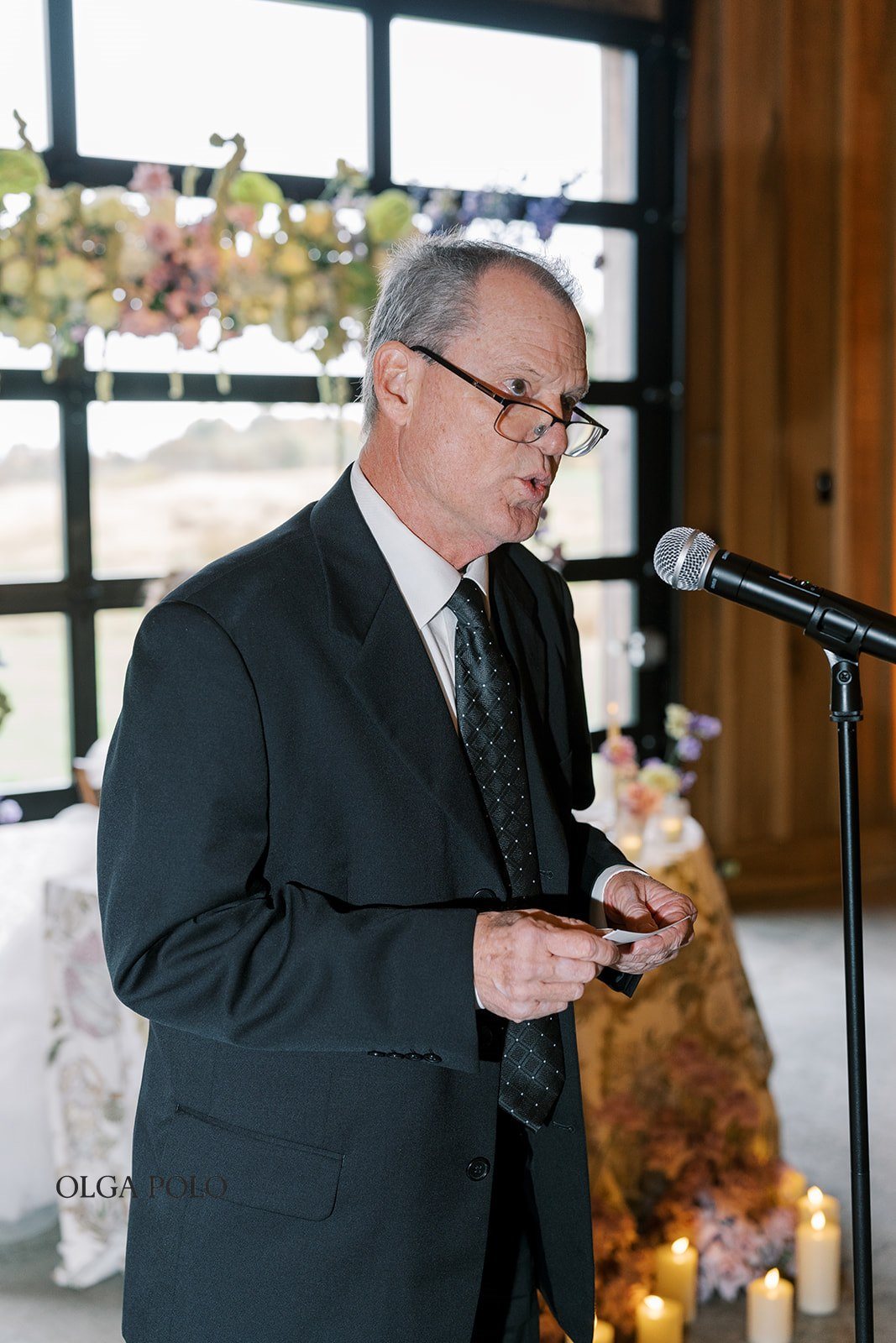 Wedding speech during Maia and Troy's Boone Valley Farm reception