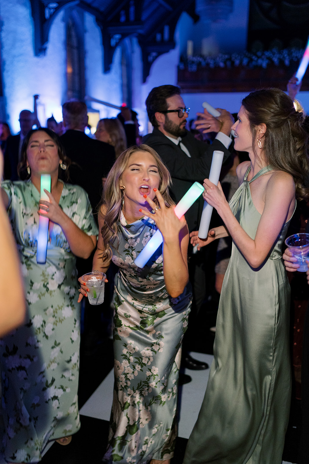 Guests dancing during Ronnie and Patrick's evening celebration at The Palomar Cincinnati