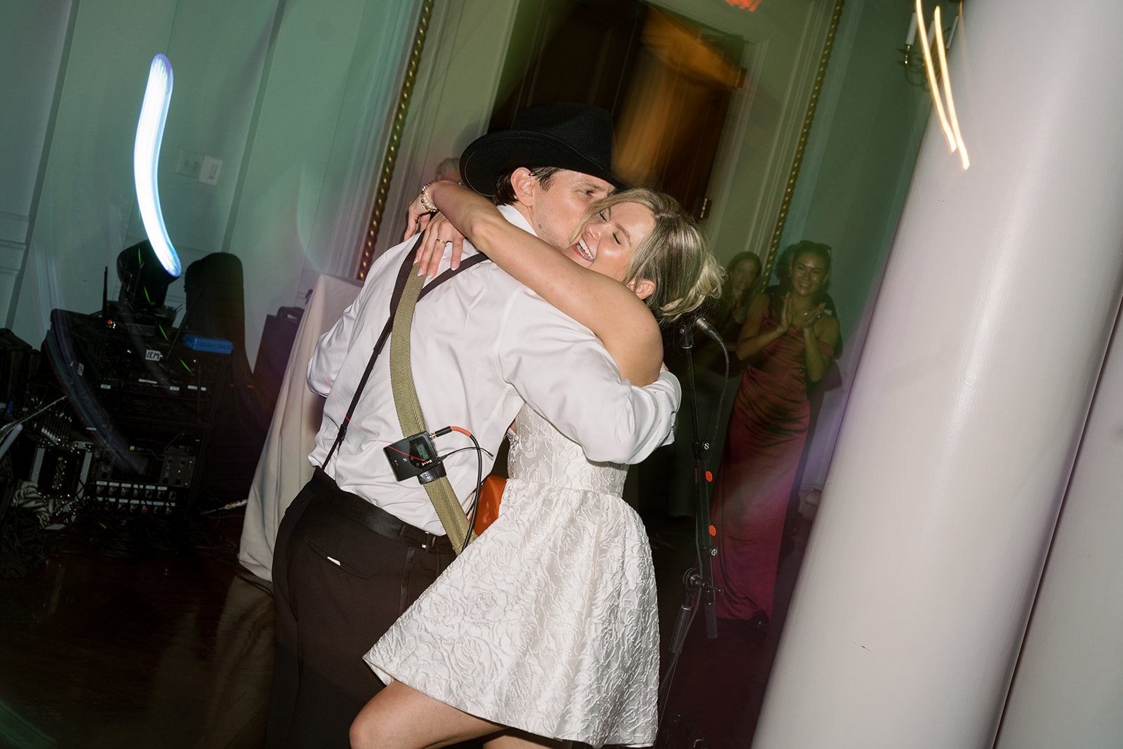 Andee & Quinn wedding at The Cincinnati Club: couple dance floor kiss.
