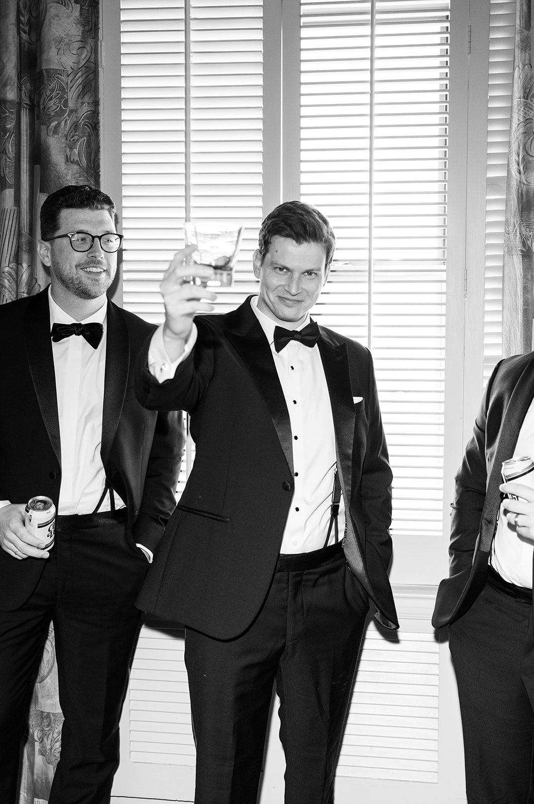 Andee & Quinn wedding at The Cincinnati Club: groom and groomsmen.