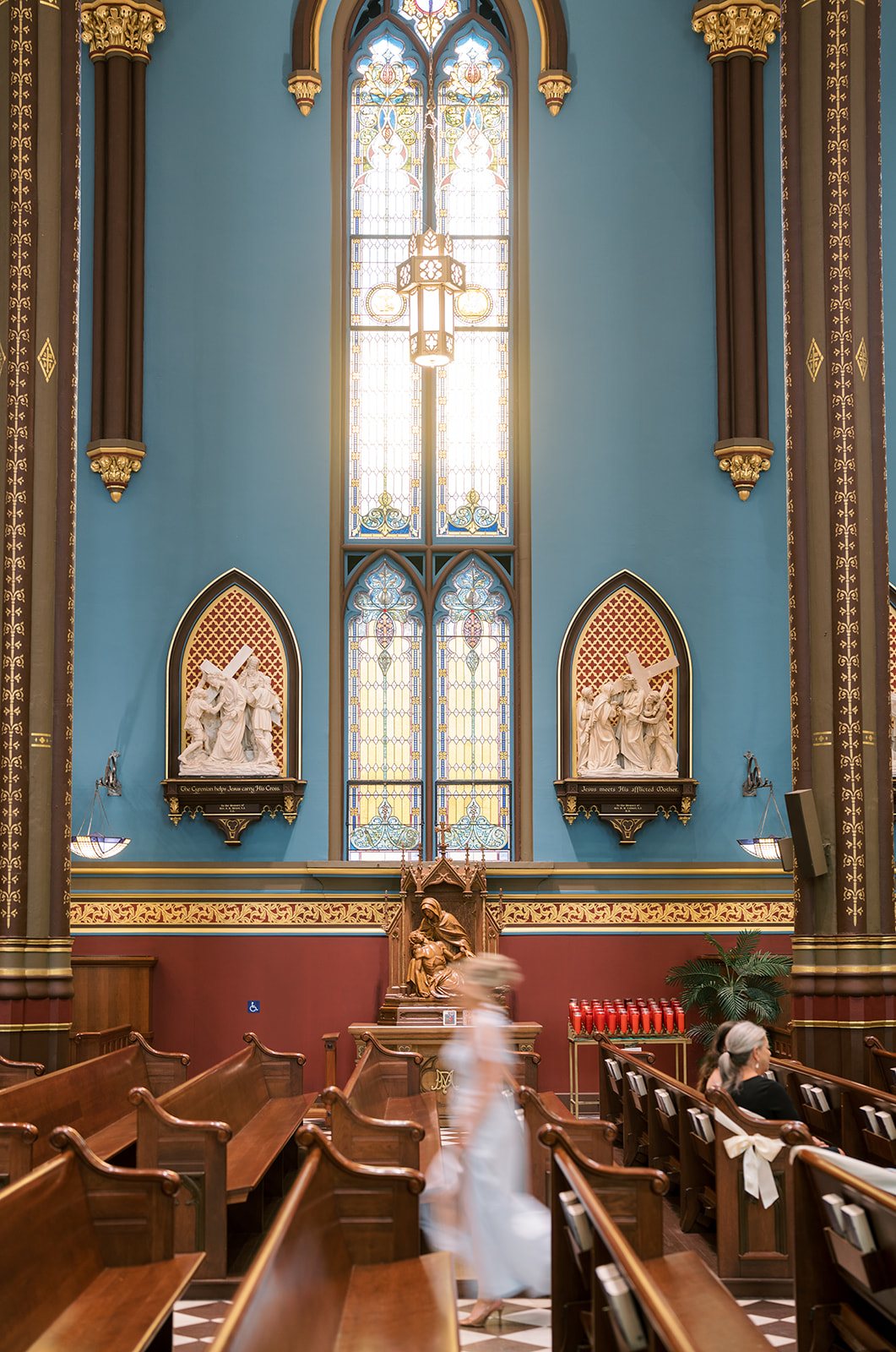Andee & Quinn wedding at The Cincinnati Club: st francis xavier interior.