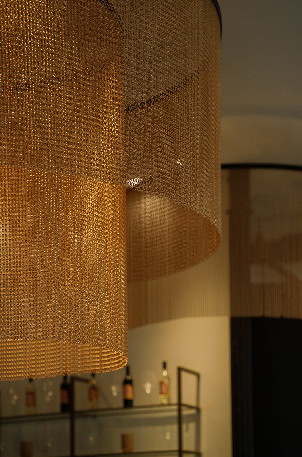 Clint and Ania wedding: chicago winery pendant light.