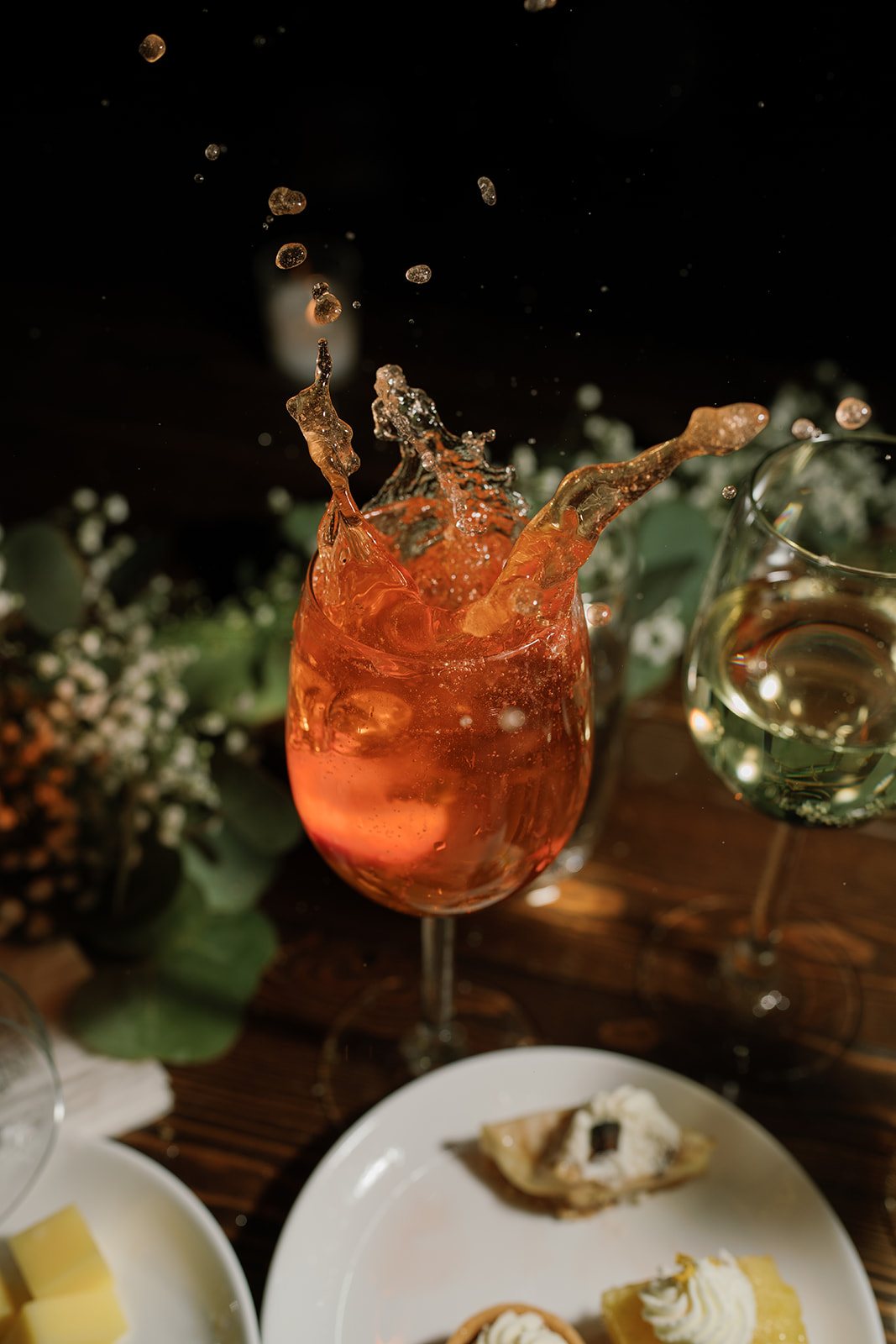 Clint and Ania wedding: reception cocktail detail.