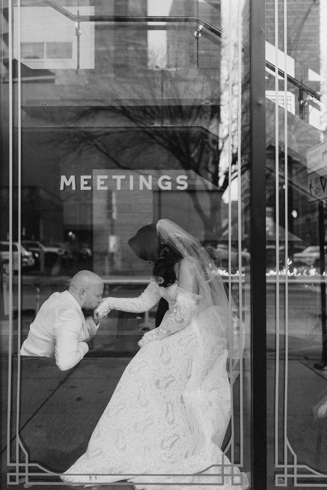 Clint and Ania wedding: clint ania meetings window black white.