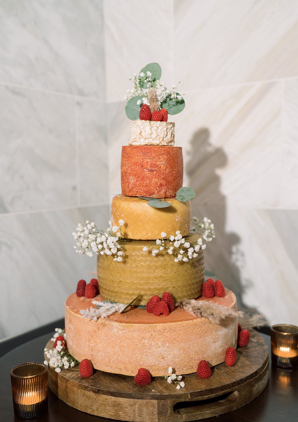 Clint and Ania wedding: tiered wedding cake.