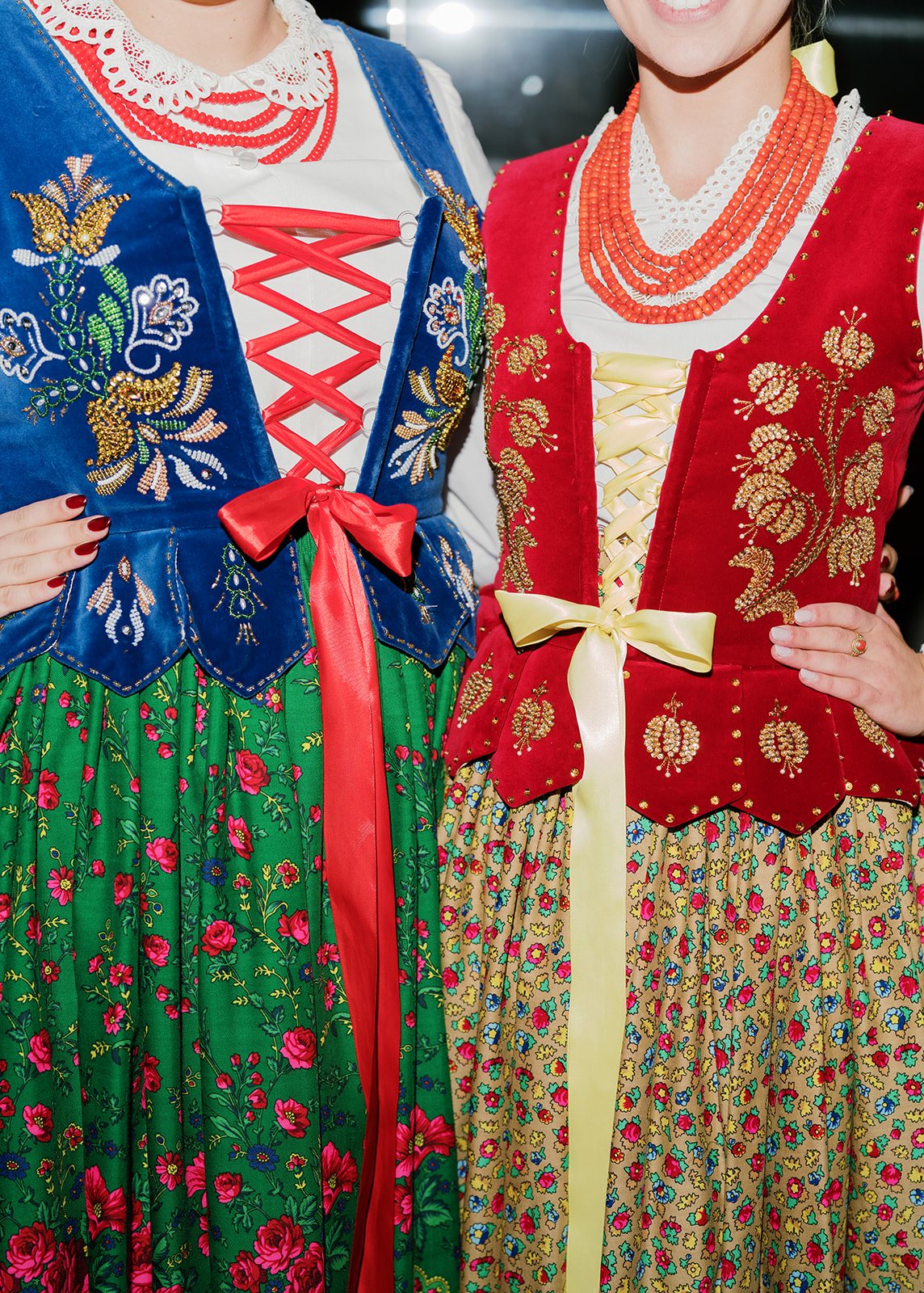Clint and Ania wedding: polish traditional dress detail.