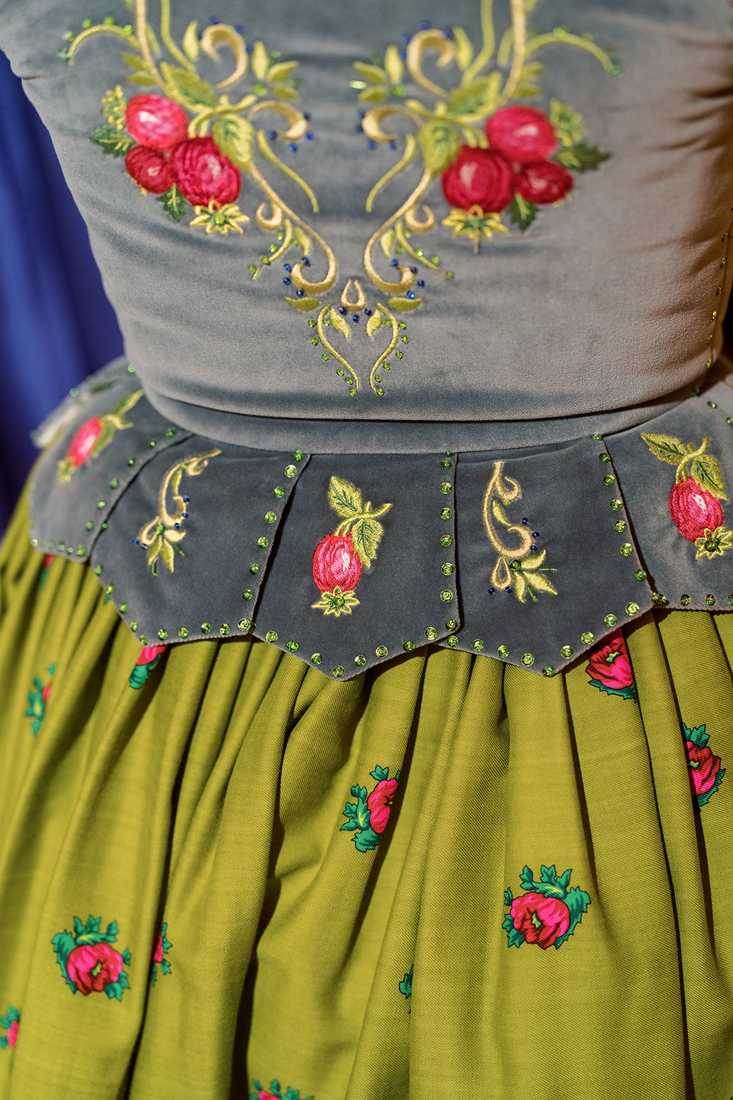 Clint and Ania wedding: polish costume embroidery.