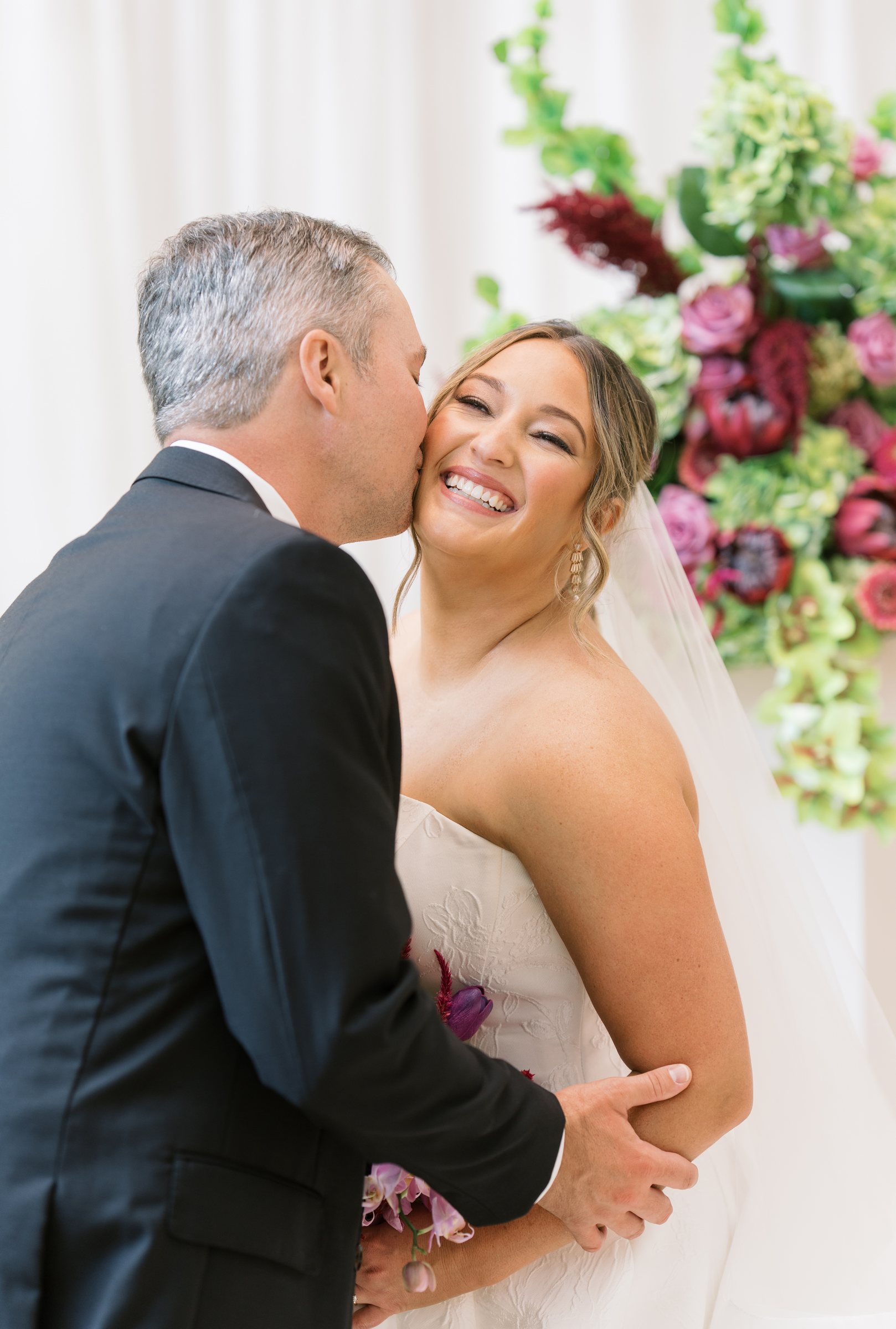 Kent and Nicolette wedding: kent nicolette candid kiss.