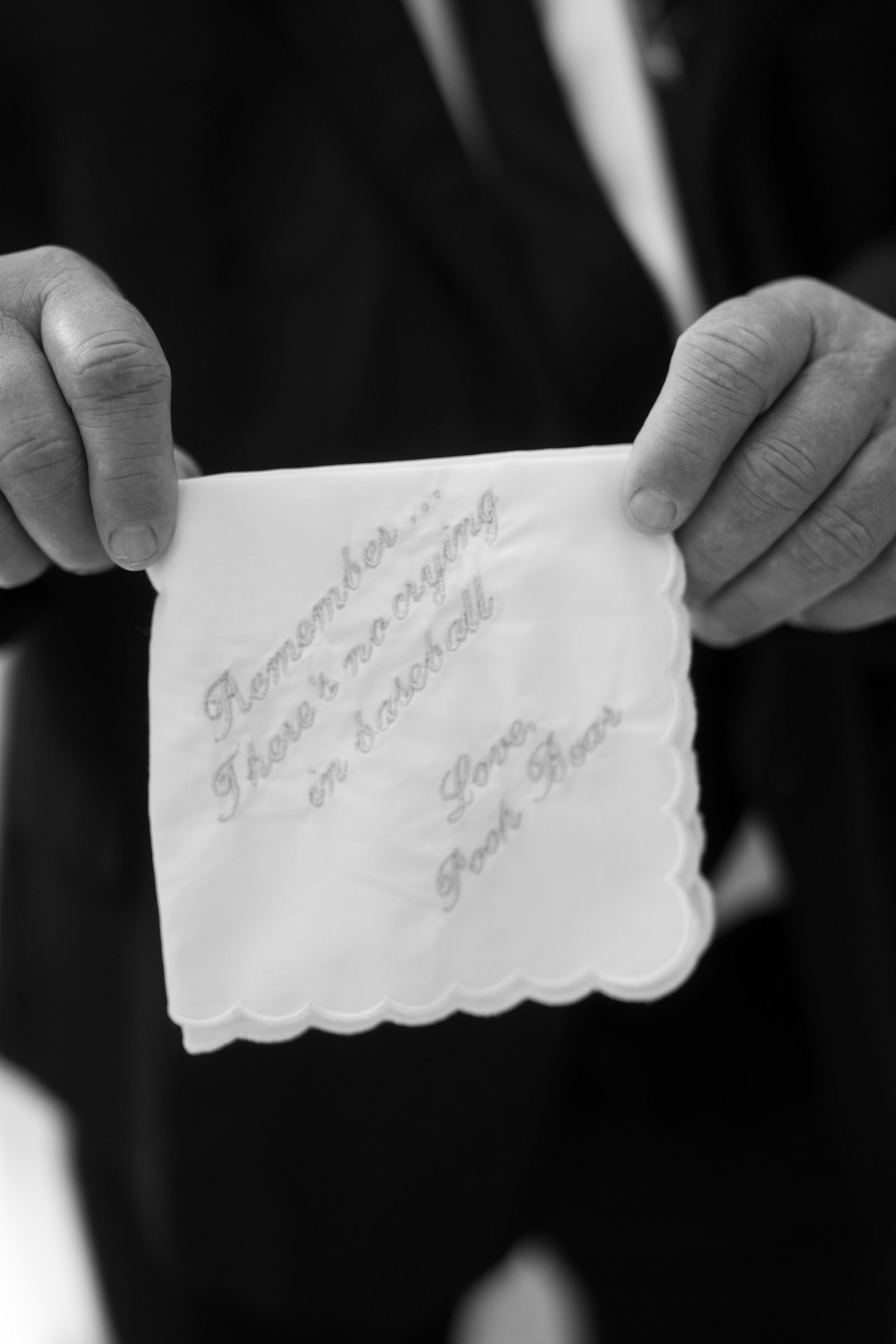 Kent and Nicolette wedding: handwritten wedding keepsake.