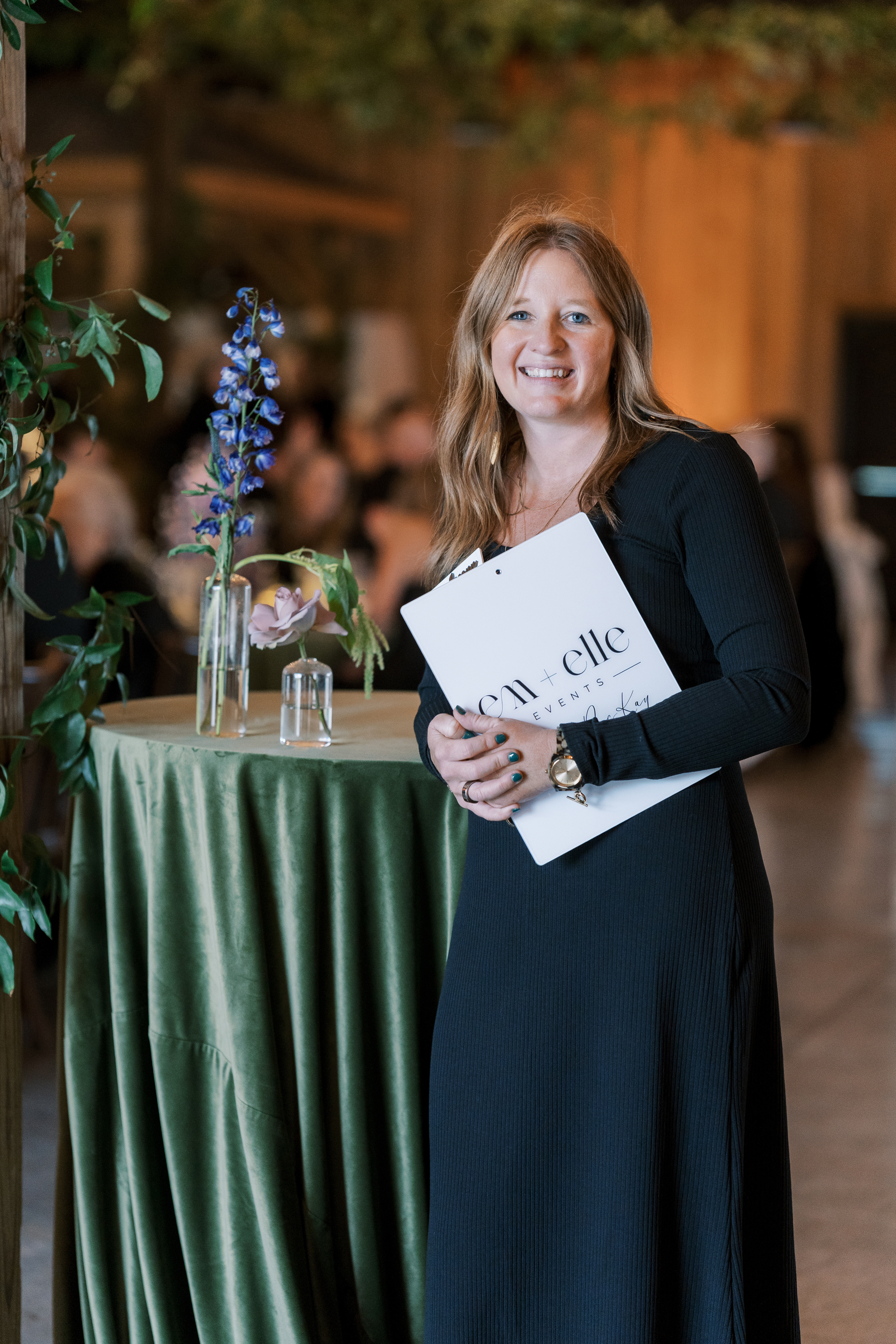 Portrait of Leeann McKay of Em + Elle Events during wedding-day coordination
