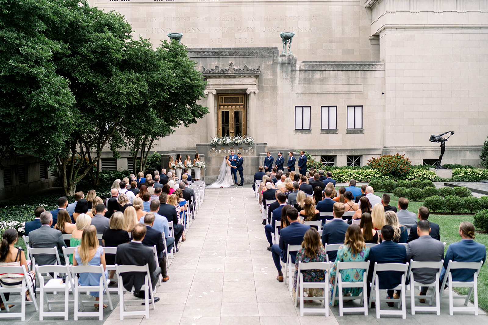 Courtyard ceremony at Cincinnati Art Museum