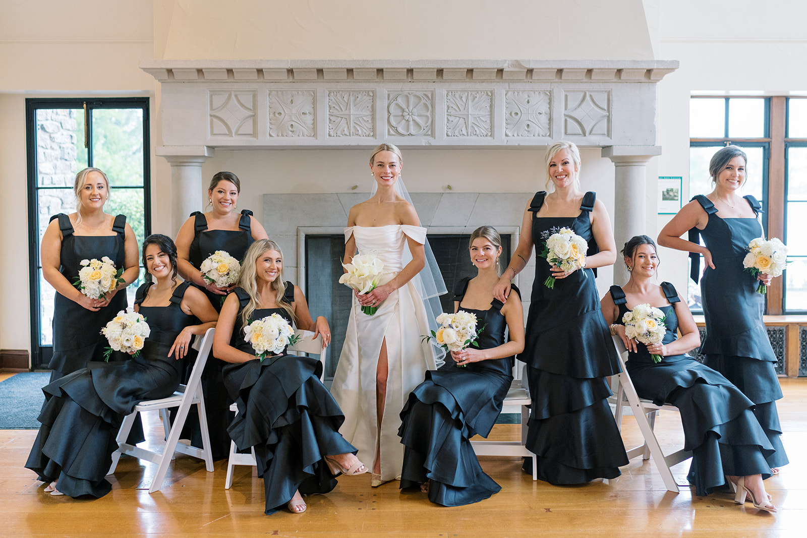Tented wedding reception at Greenacres Arts Center