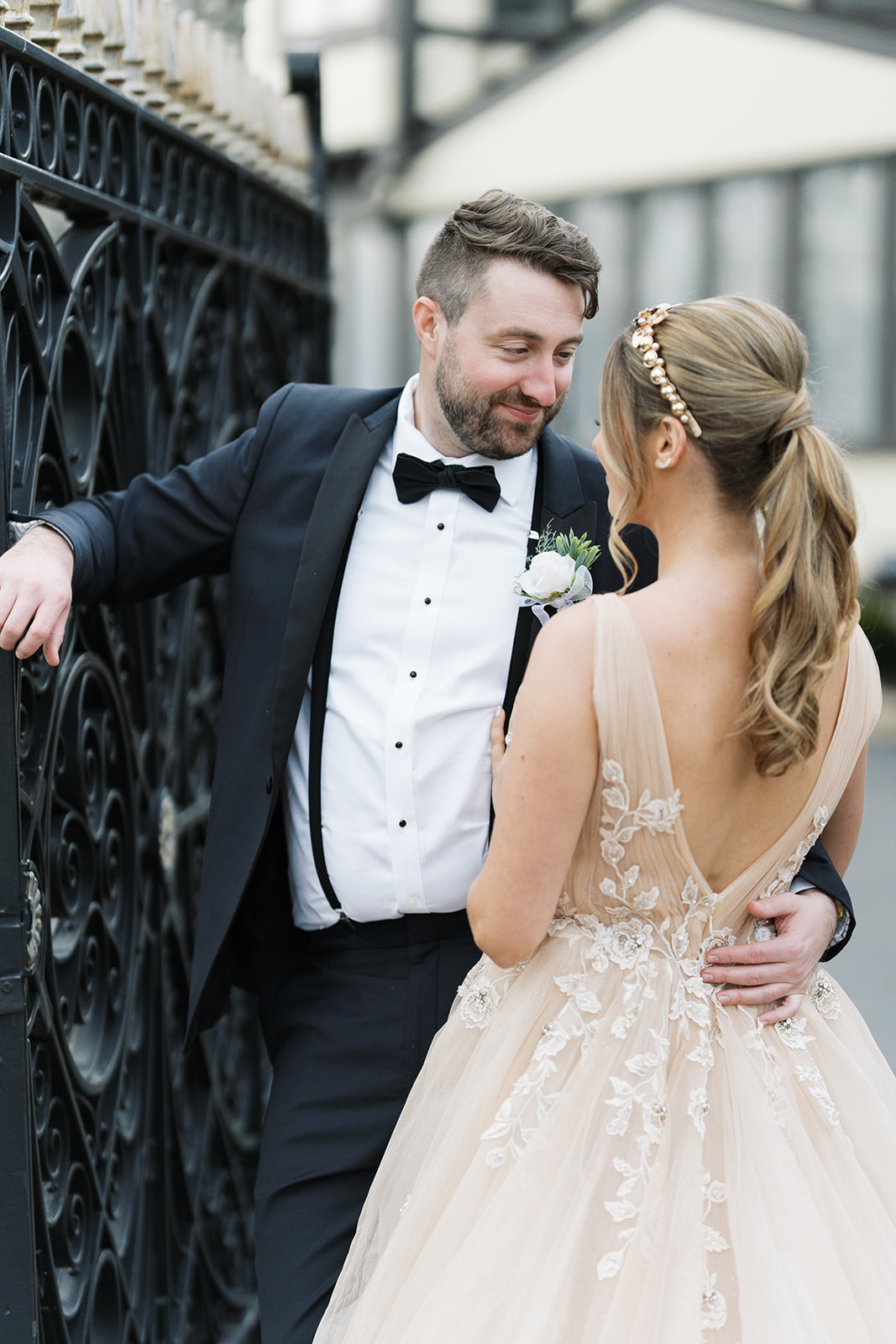 Kyle and Courtney together in Cincinnati on their wedding day