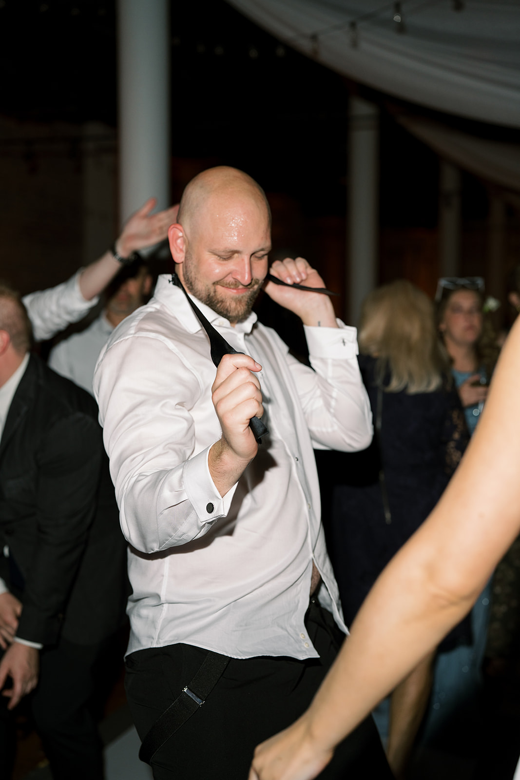 Kevin dancing on the reception dance floor