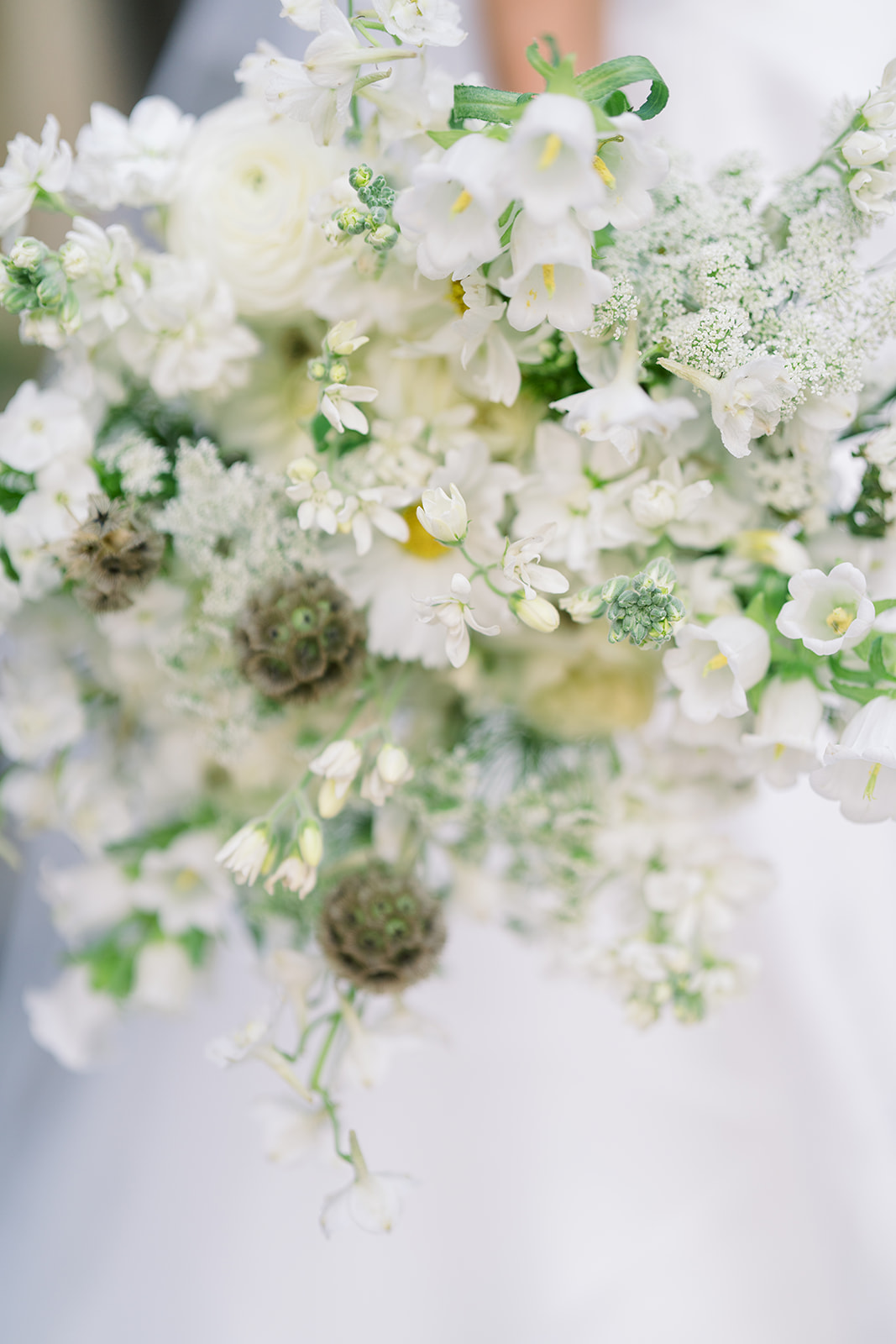 Olivia with her wedding bouquet, gallery view 3