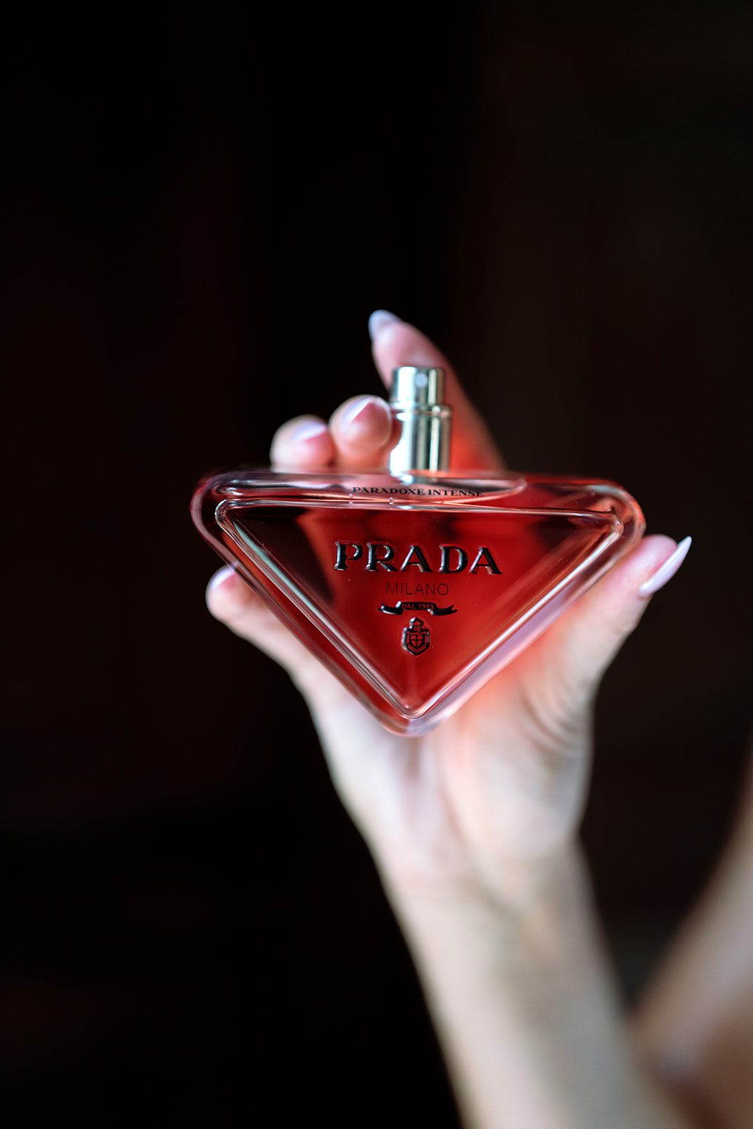 Perfume bottle detail from Olivia's wedding day