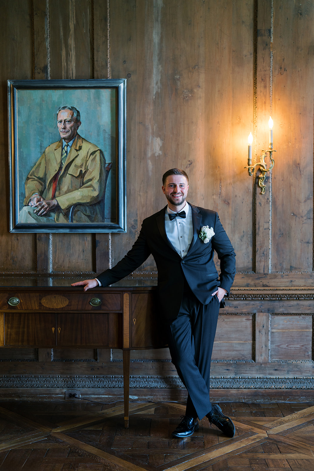 Zach and Olivia together in a wedding portrait