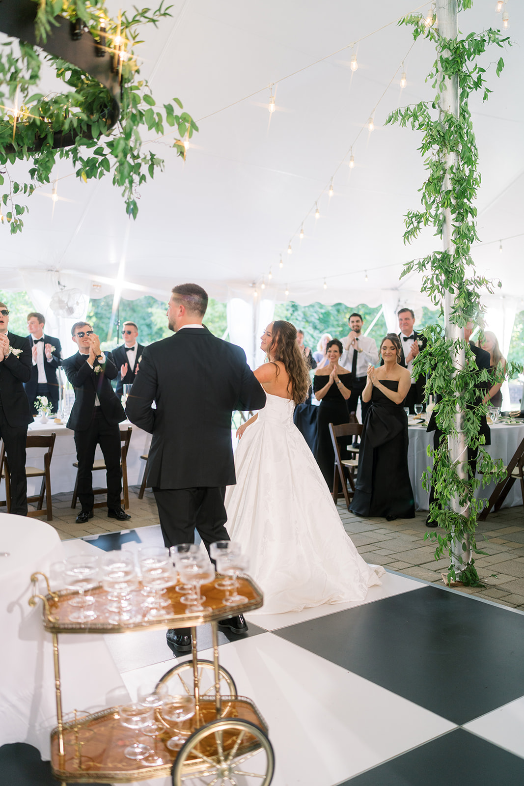 Zach and Olivia together in a wedding portrait, gallery view 7