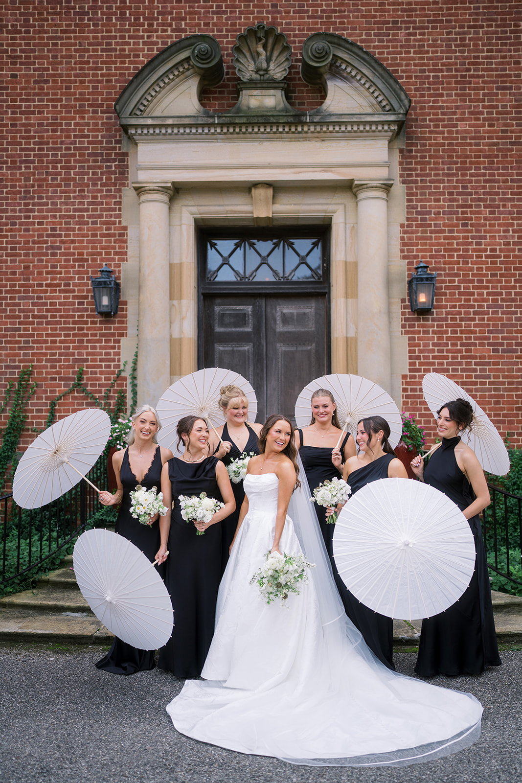 Olivia holding her bouquet in an outdoor bridal portrait
