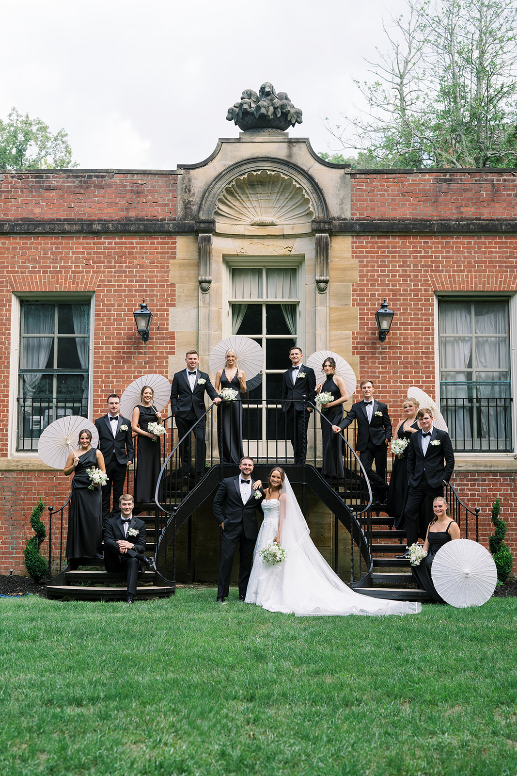 Olivia in her wedding gown during an outdoor portrait, gallery view 4