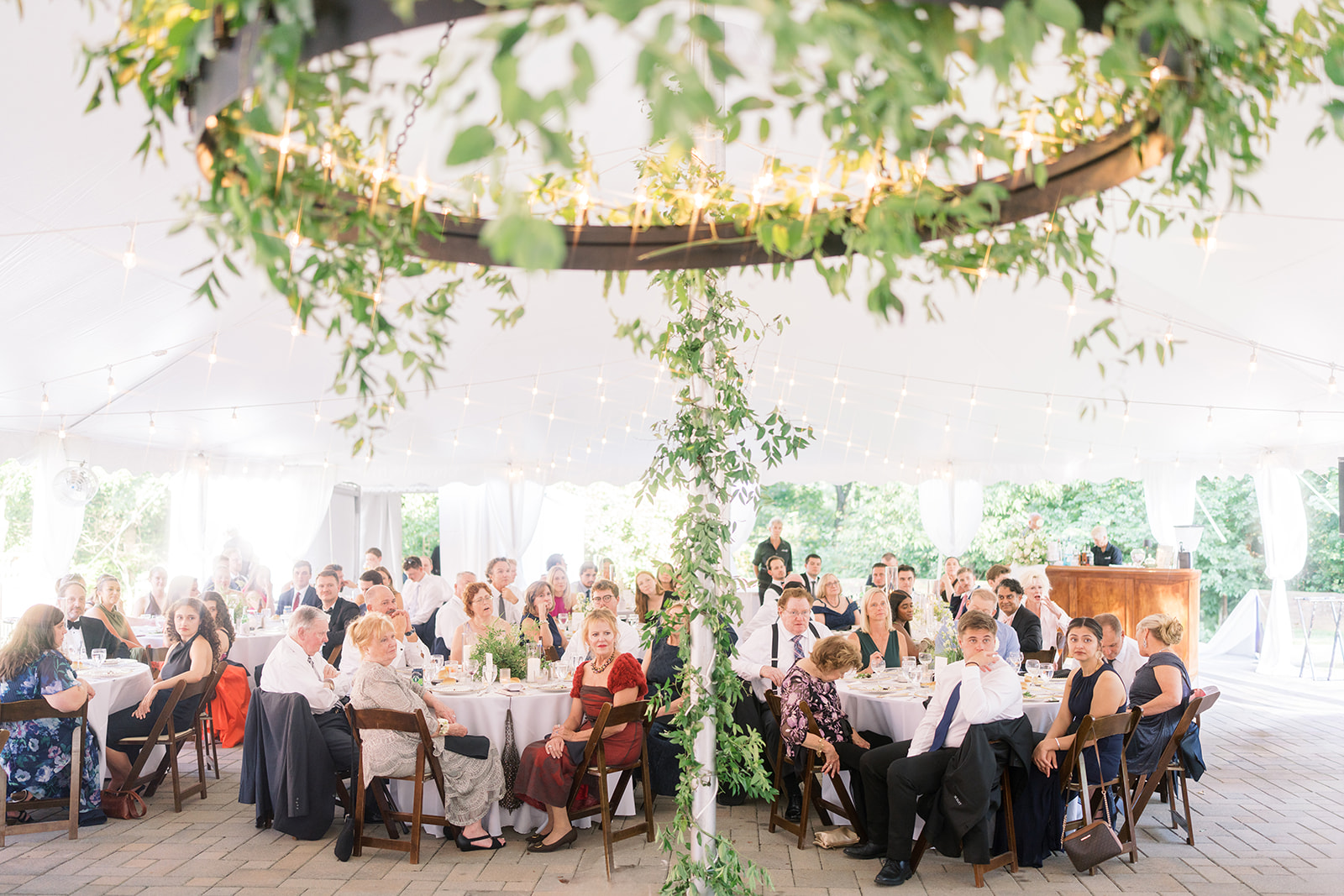 Guests celebrating at Zach and Olivia's Peterloon Estate reception, gallery view 3