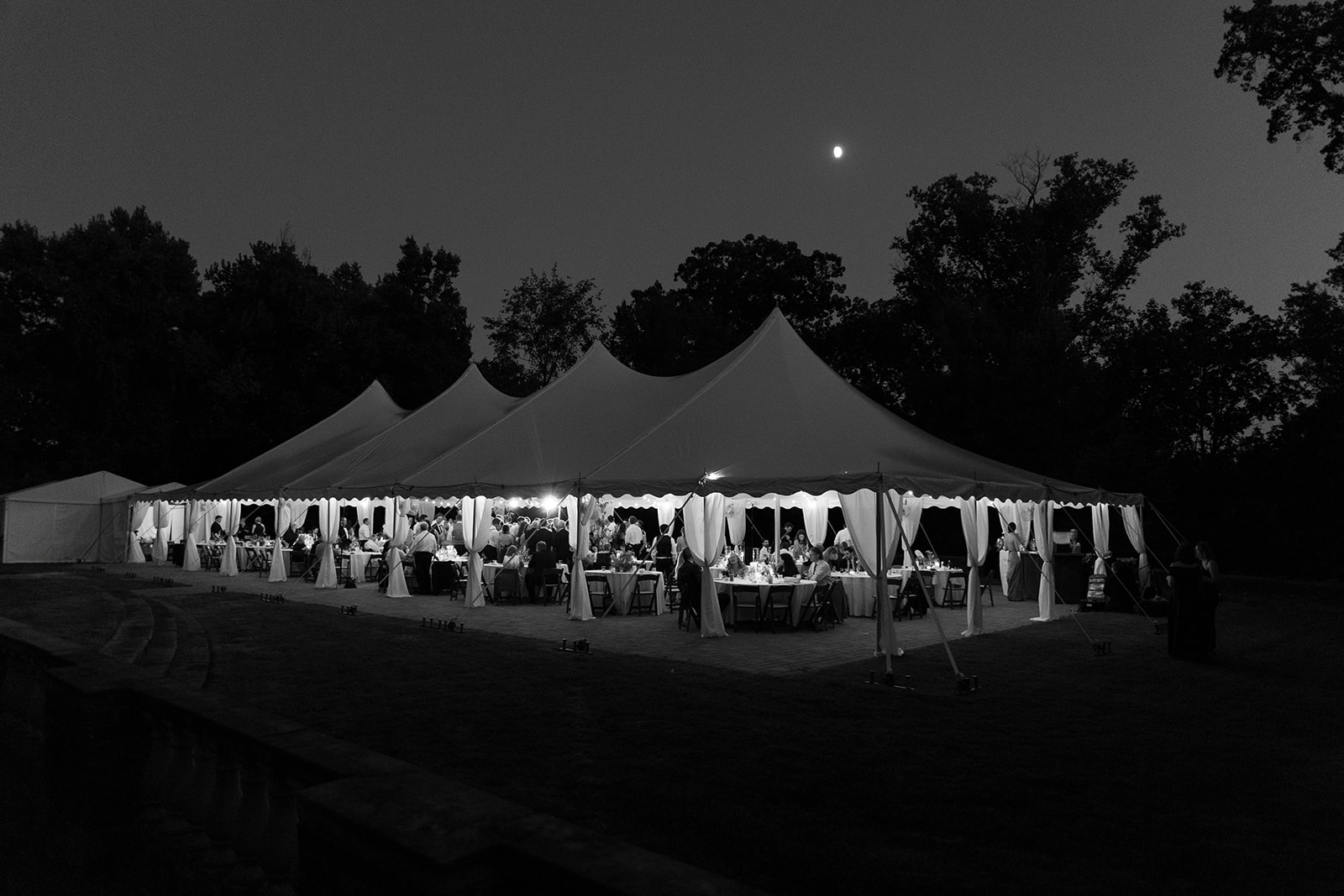 Reception seating at Peterloon Estate for Zach and Olivia's wedding, gallery view 3