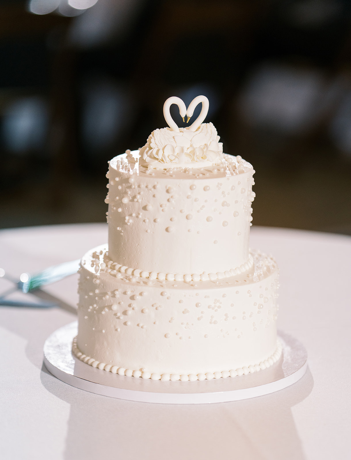 Wedding cake at Zach and Olivia's Peterloon Estate reception