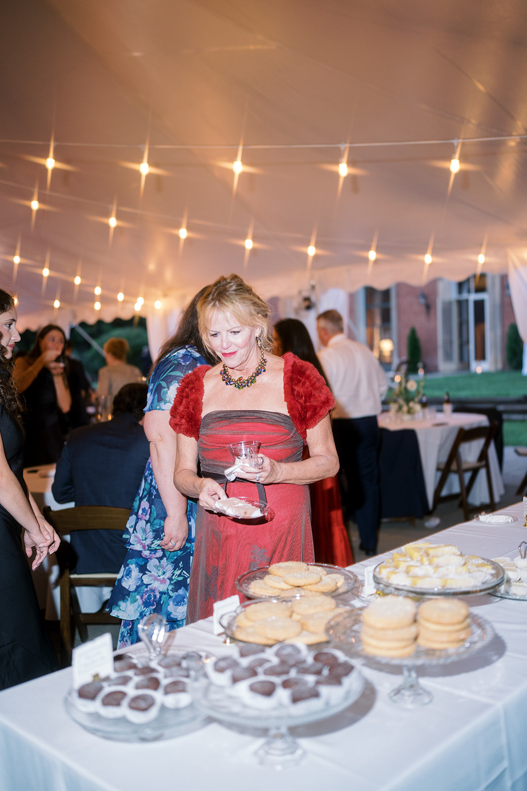 Wedding cake at Zach and Olivia's Peterloon Estate reception, gallery view 2
