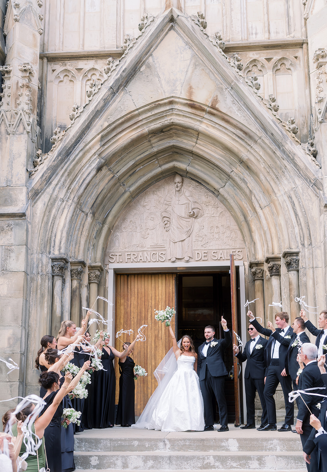 Wedding ceremony inside St. Francis de Sales in Cincinnati