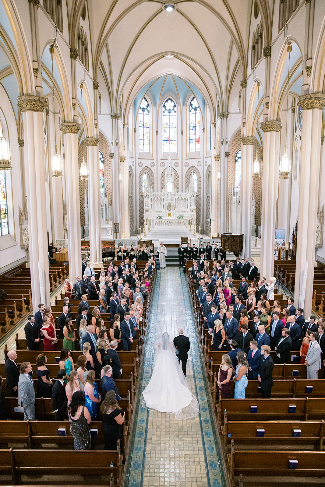 Wedding ceremony inside St. Francis de Sales in Cincinnati, gallery view 2