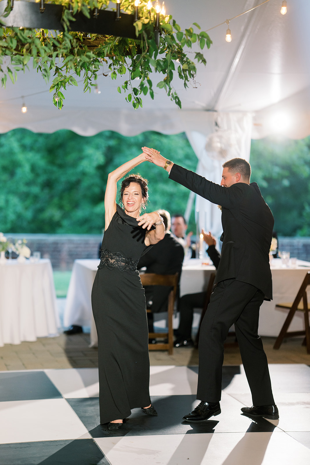 Pianist performing during Zach and Olivia's wedding celebration